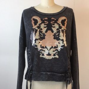 Sequin tiger sweatshirt CLOSET CLEAROUT- SALE!
